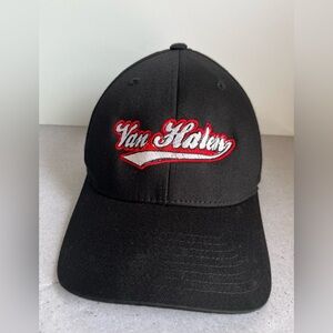 Van Halen Baseball Cap Black Red Embroidered FlexFit S-M Stretch